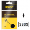 Stopery na haczyk silikonowe Delphin - czarny SSSS
