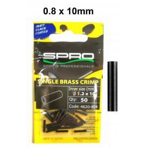 Einzelne Crimp-Hülsen Spro Matte Black Crimp 0.8x10mm 50 Stück