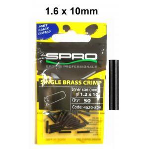 Einzelne Crimp-Hülsen Spro Matte Black Crimp 1.6x10mm