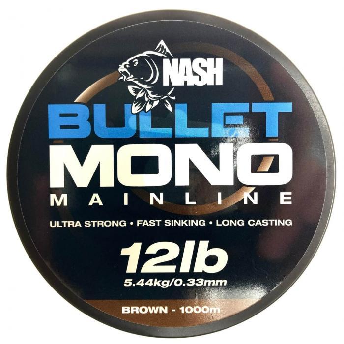 Żyłka Karpiowa Nash Bullet Mono 0,33mm 1000m brązowa