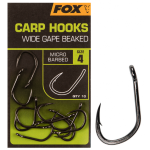 Haki karpiowe FOX CARP Hooks Wide Gape 4