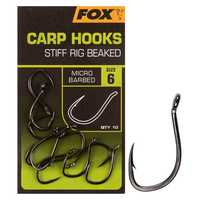 Karpfenhaken FOX CARP Hooks Stiff Rig Beaked 6