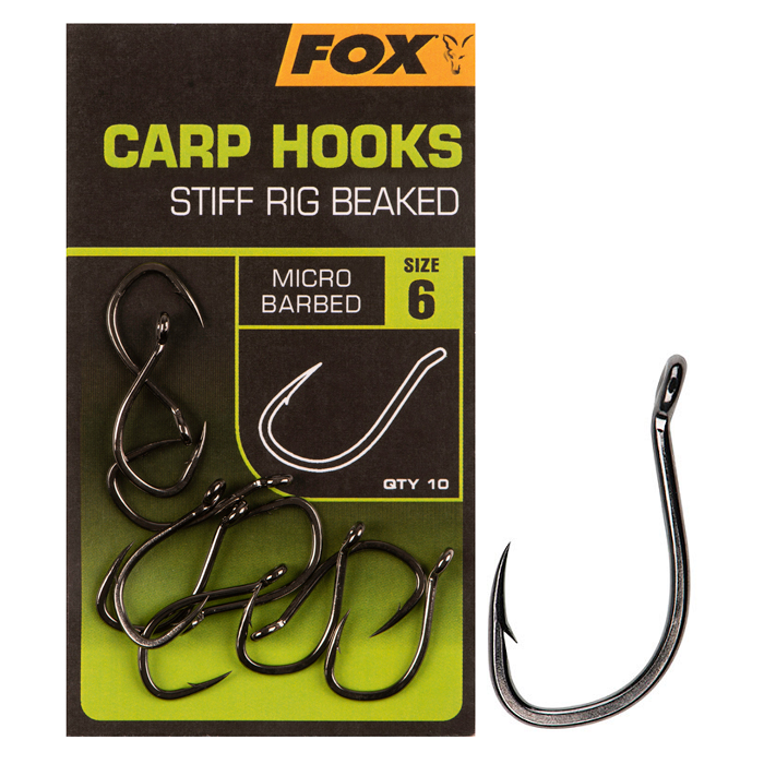Haki karpiowe FOX CARP Hooks Stiff Rig Beaked 4