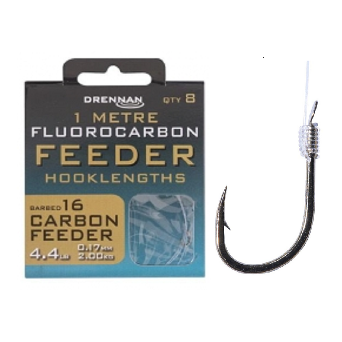 Przypony do Feedera Drennan Fluorocarbon Carbon Feeder 0,17mm 16