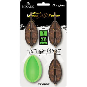 Mikado Mikado Douglas L 3x30g Method Feeder Basket Set + Mould