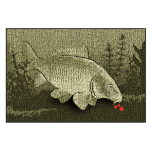 Rybářská rohožka Delphin Kapr 60x40cm