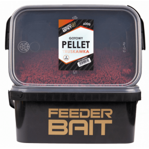 Gotowy Pellet w wiaderku Feeder Bait 600g - Truskawka 2mm