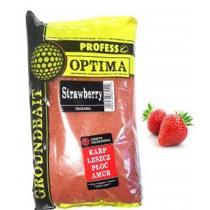 Zanęta Wędkarska Profess Optima 1kg - Strawberry Truskawka