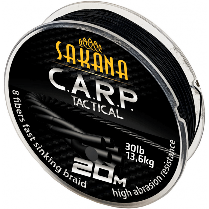 Sakana Plecionka Carp Tactical Czarna 40LB 20m
