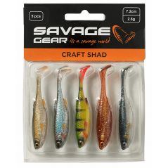 Zestaw Gum Savage Gear Craft Shad 10cm Clear Water Mix