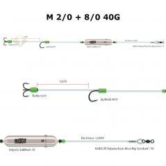 Fertigmontage Madcat Adjusta Basic Livebait M 2/0 + 8/0 40G