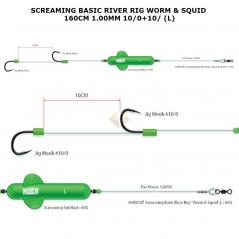 Fertigset Madcat Sreacming Basic Worm L 10/0+10/0 60g
