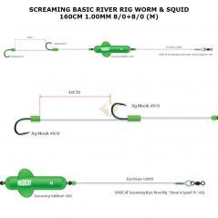 Madcat Ready Rig Screaming Basic Worm M 8/0+8/0 40g