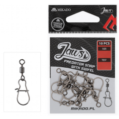 Mikado Jaws Predator S Klip s obratlíkem 10ks