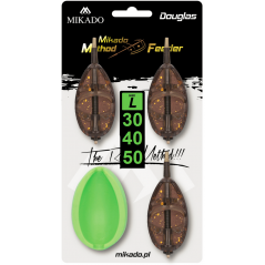 Sada košíků Mikado Douglas Method Feeder L 30+40+50g + Formička