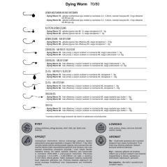 Libra Lures Dying Worm 70mm Krill 004 - Silber Perle 1Stk