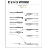 Libra Lures Dying Worm 70mm Krill 008 - Dark Yellow 1szt