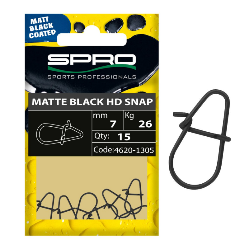 Agrafka Spinningowa Spro Matte Black Snaps 4,5mm