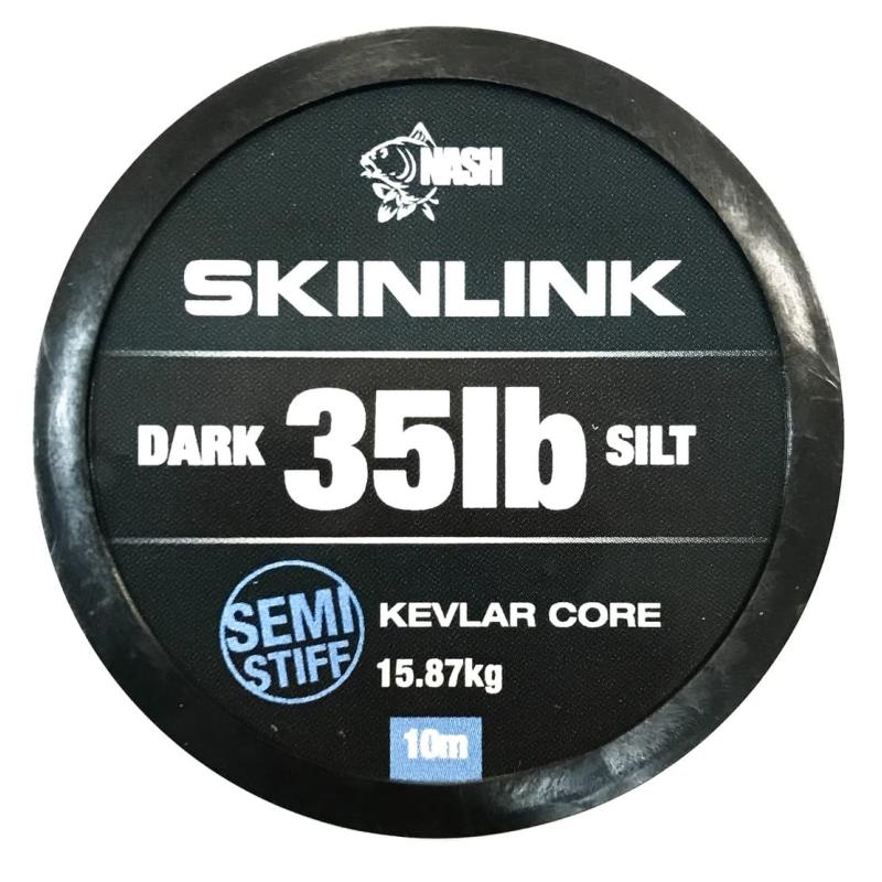 Geflochtene Leadcore-Vorfach-Schnur Nash semi-stiff 35lb schwarz