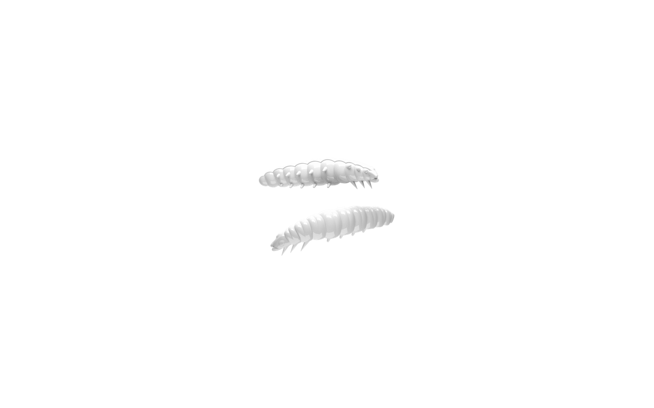 Libra Lures Larva 35mm Kryl 001 - White 1szt