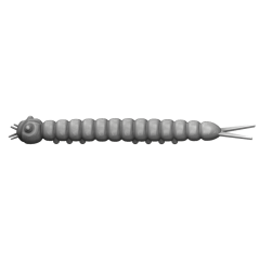 Libra Lures Slight Worm 38mm Krill 001 - White 1szt