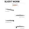 Libra Lures Slight Worm 38mm Krill 008 - Dark Yellow 1szt