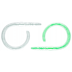 Libra Lures Flex Worm 95mm Krill 000 - Glow UV 1 Stück