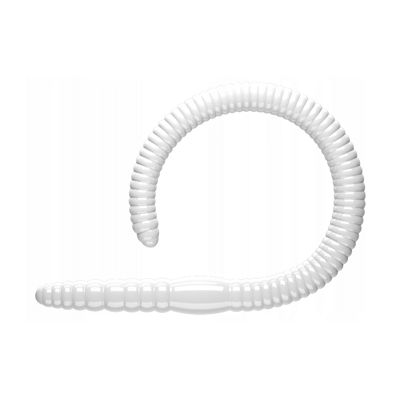 Libra Lures Flex Worm 95mm Krill 001 - White 1szt