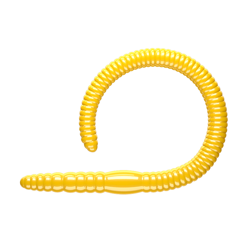 Libra Lures Flex Worm 95mm Krill 008 - Dark Yellow 1szt