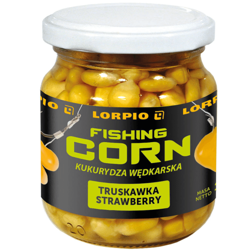 Kukuřice pro rybáře Lorpio v nálevu Jahoda 125g