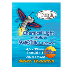 Leuchtstab für Angler York 4,5 / 39mm mit Halter 2 Stück