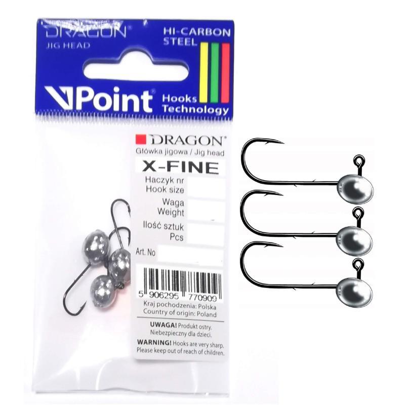 Jigkopf Dragon V-Point X-Fine 4g 6 3Stk