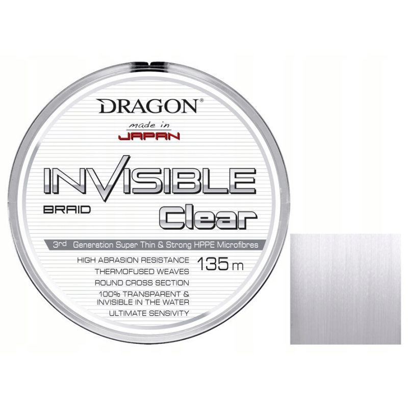 Plecionka Spinningowa Dragon Invisible Clear 135m 0.12mm