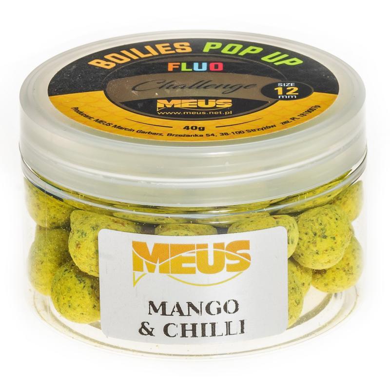 Kulki Pływające Meus Fluo Pop Up 12mm - Mango Chilli