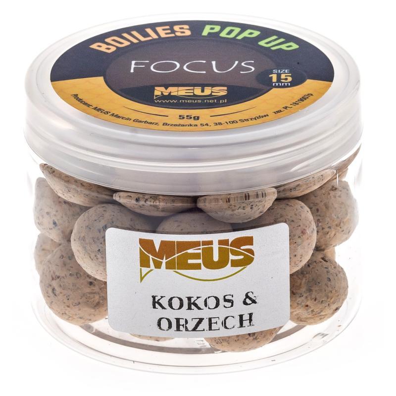 Kulki Pływające Meus Pop Up Focus 15mm - Kokos Orzech