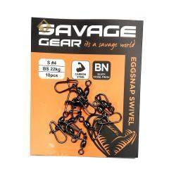 Savage Gear Eggsnap Swivel L 26kg 10pcs