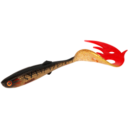 Gummifisch Mikado Sicario Pike Tail 10,5cm - Spotted Bullhead