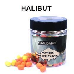 Stalomax Dumbells Wafters Fluo 6x8mm Halibut Feeder Bait