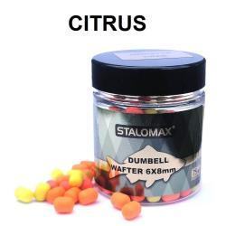Návnada na Method Feeder Stalomax Dumbells Wafters Fluo 6x8mm Citrus