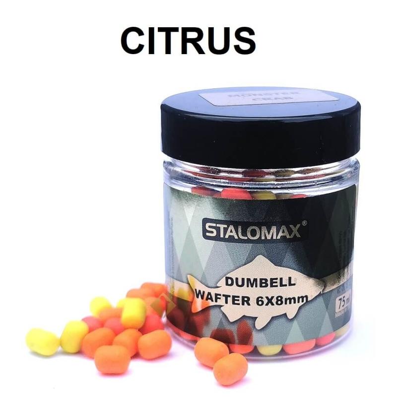 Przynęta do Metody Stalomax Dumbells Wafters  Fluo 6x8mm Citrus