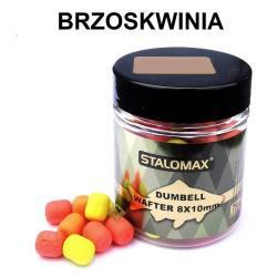 Stalomax Dumbells Wafters Fluo Method Feeder Bait 8x10mm Peach