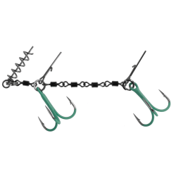 Mikado Jaws Fluo Stinger Rig 1/0 for Rubber Lures