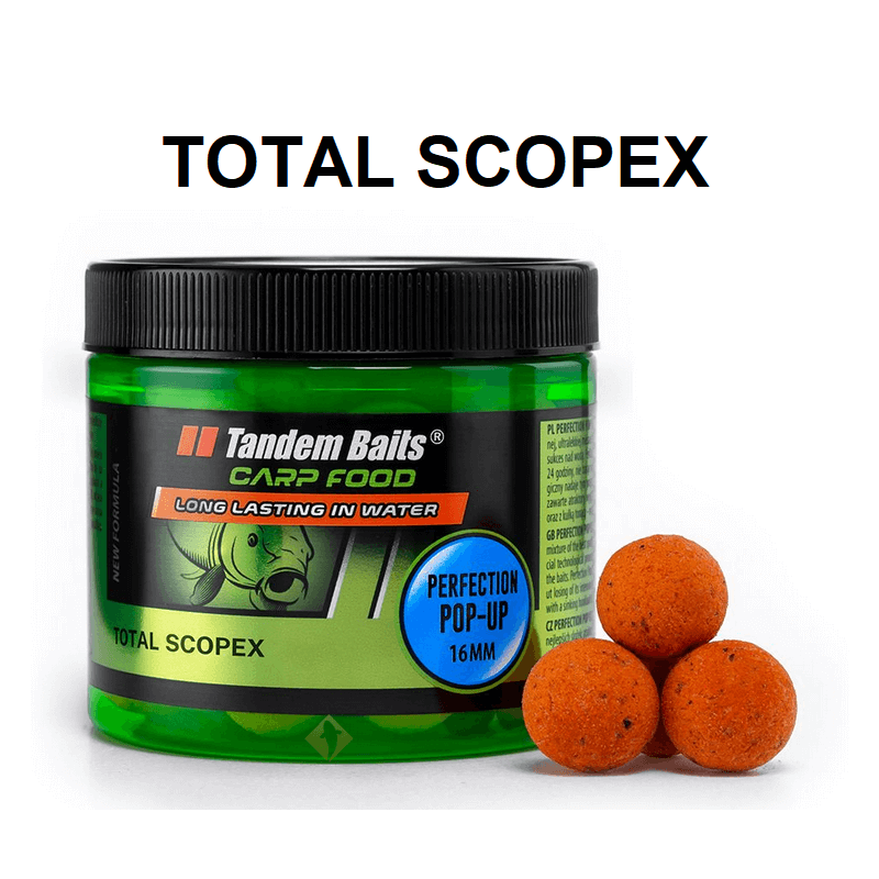 Tandem Baits Pop-Up Háčkové Boilies - Total Scopex 16mm