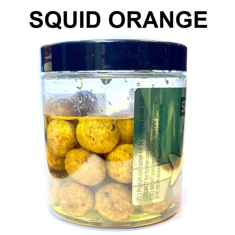 Kulki haczykowe w zalewie Stalomax tonące dipowane 16mm Squid Orange