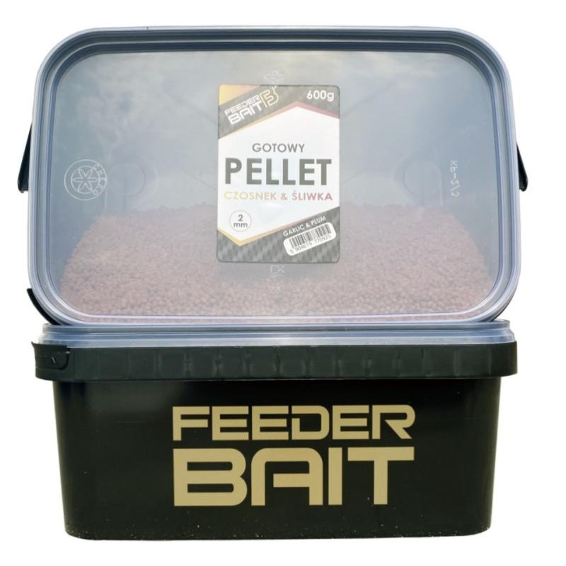 Gotowy Pellet w wiaderku Feeder Bait 600g - Czosnek Śliwka 2mm