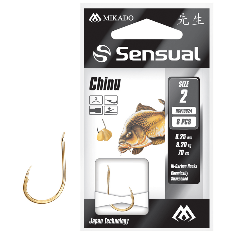 Mikado Chinu Tied Hooks 70cm No. 2