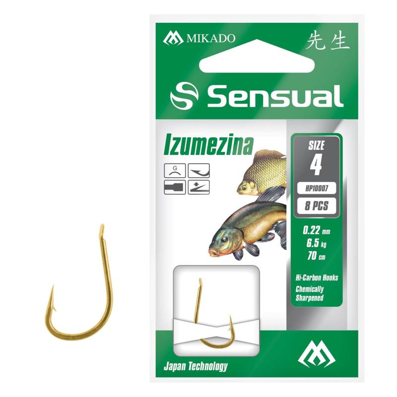 Mikado Izumezina Tied Hooks 70cm No. 8