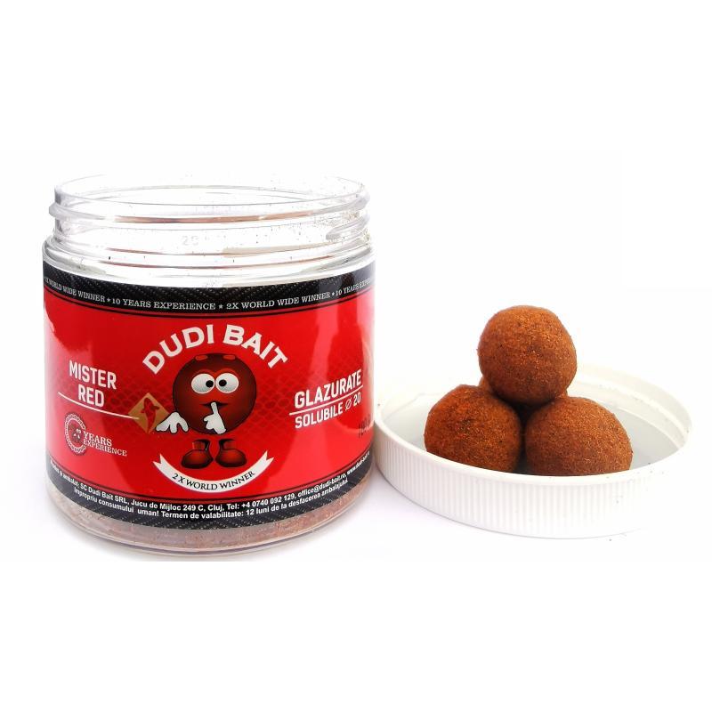 Dudi Bait Coated Hook Baits - Mister Red Hot Solubile "SP" 20mm