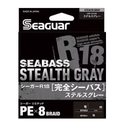 Seaguar R18 Stealth Gray Spinning Braid 150m 0.185mm