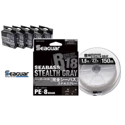 Seaguar R18 Stealth Gray Spinning Braid 150m 0.185mm